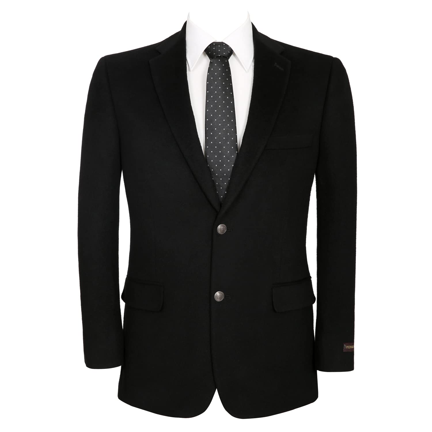 Blazer, Casaco Esportivo Amy Zhu, Mistura De Lã, Ajuste Clássico, Preto