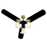 Ventilador De Teto New Zeta 3 Pás Mdf Laqueadas Preto 220v