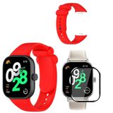 Pulseira De Silicone + Pelicula 3d Para Xiaomi Redmi Watch 4
