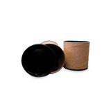 Tubo Lata Papelão Tubete Tampa Plástica Preta 09x8,9cm 12 Un