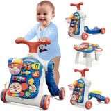Brinquedo De Aprendizagem Baby Push Walker Hyes 5 Em 1 Sit To Stand Azul