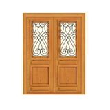 Porta Dupla De Abrir Itabira - Ferro E Madeira - Angelim