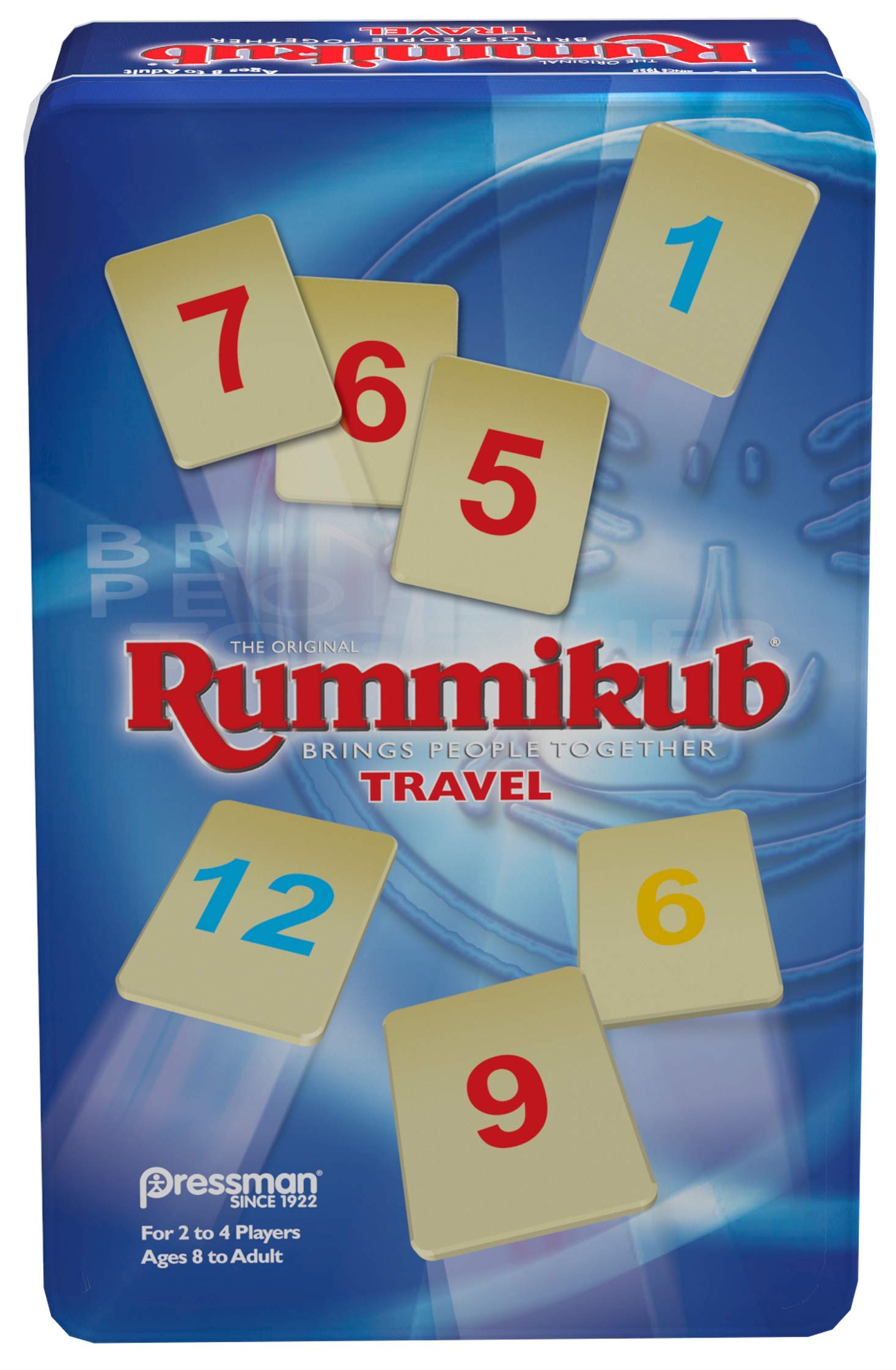 Rummy Tile Game Pressman Rummikub Travel Tin Blue