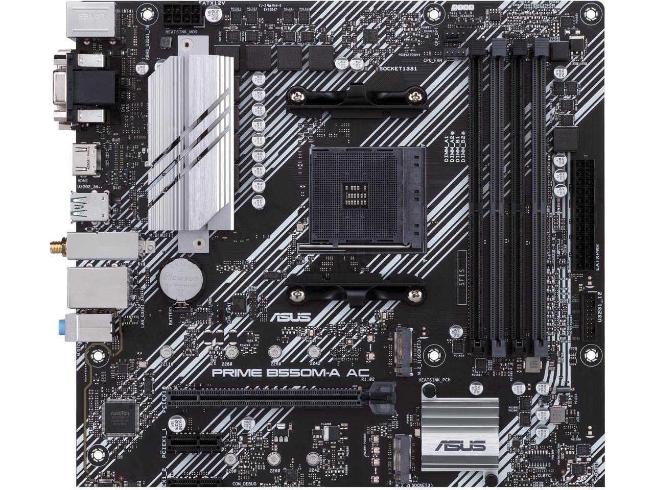 Placa-mãe Asus Prime B550m-a Ac Amd Am4 3ª Geração Ryzen