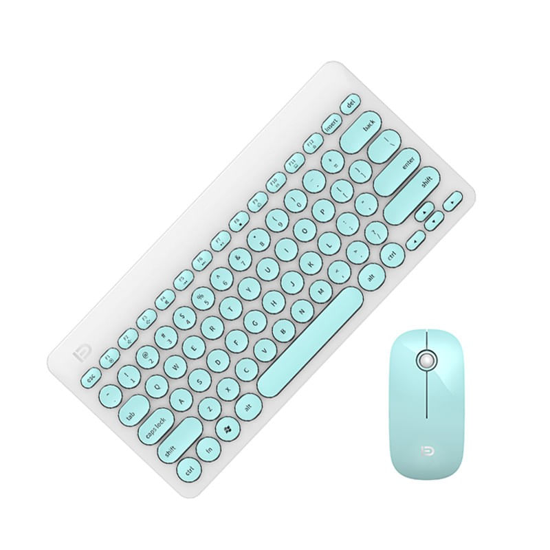 Fude Ik6620 Usb Wireless Keyboard E Mouse Set Verde
