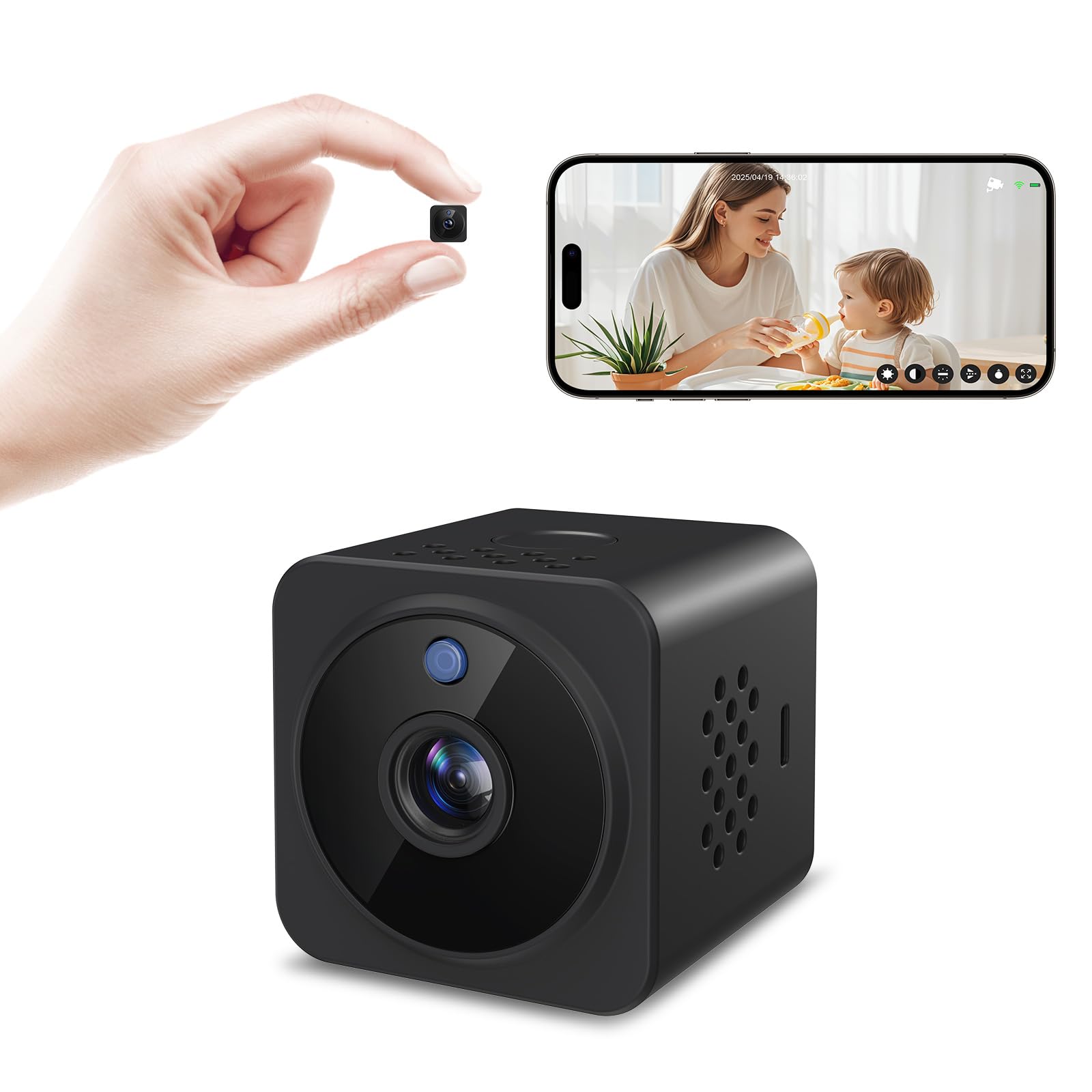 Câmera De Segurança Yispk Hidden 4k Hd Mini Nanny Cam Com Wifi