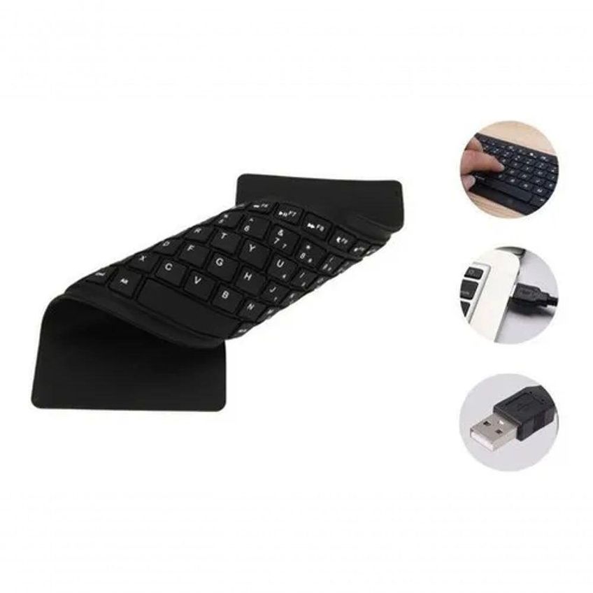 Teclado Flexível Silicone Usb Pc Notebook - imagem 2