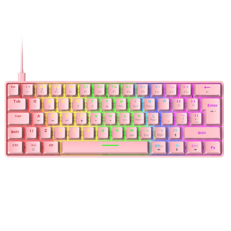 Ziyoulang T60 Teclado Mecânico 62-key Rgb Backlight Nkro
