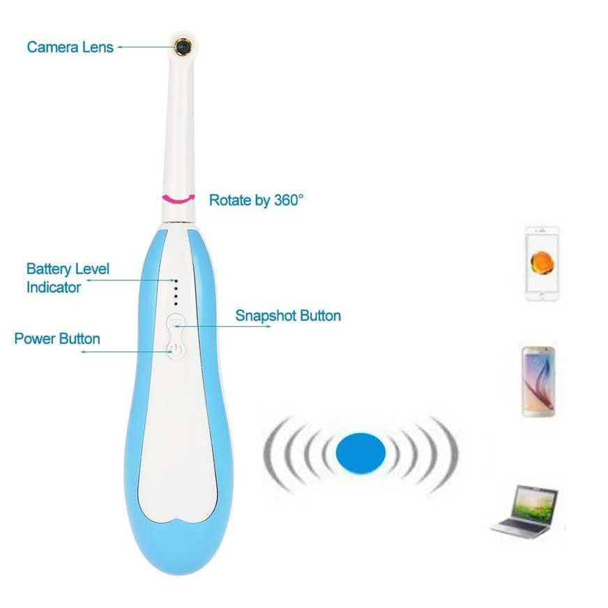 Dental Intraoral Câmera Endoscópio Dentes Impermeáveis Espelho Le
