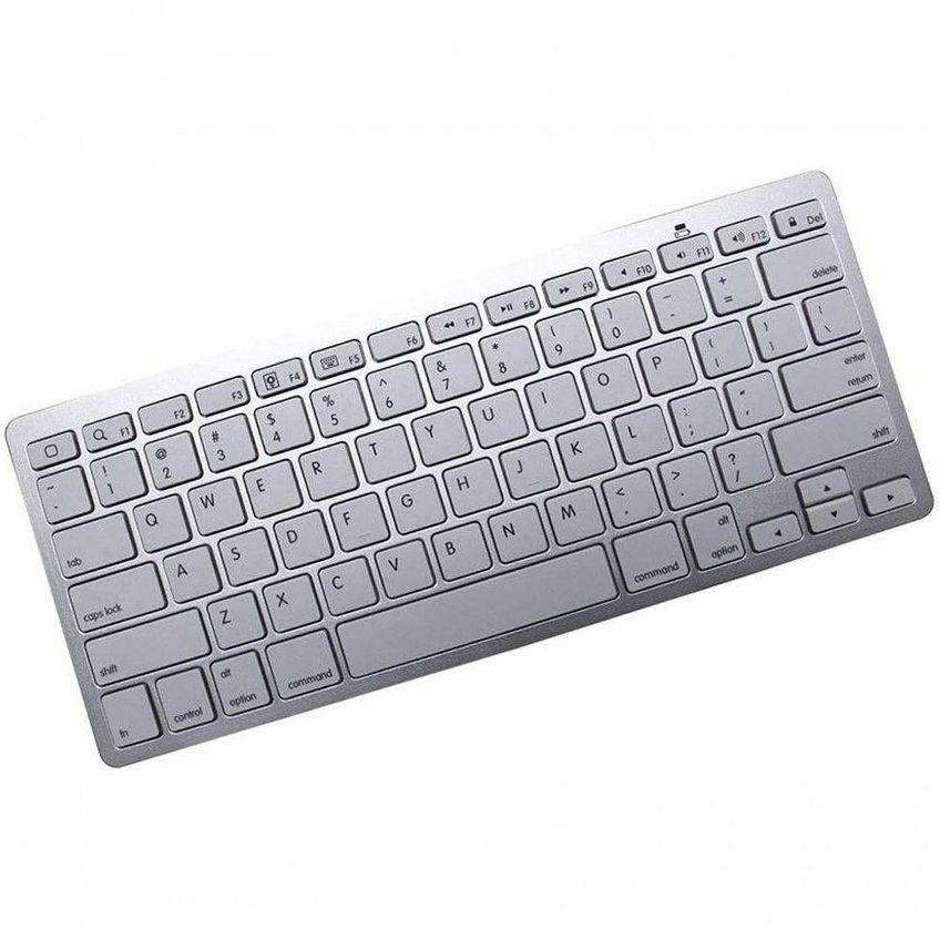 Mini Teclado Bluetooth Sem Fio Para Tablet E Celular Prata / Branco - P/ Ios - imagem 3