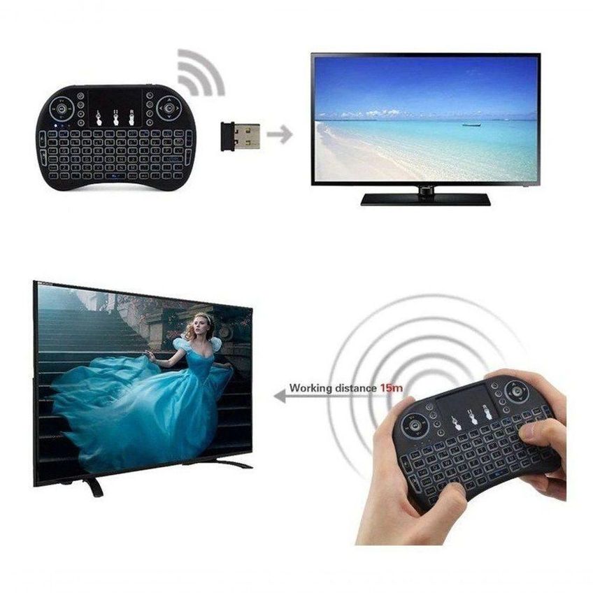 Mini Teclado Usb Wireless Touchpad Sem Fio Android Tv Smart - imagem 3
