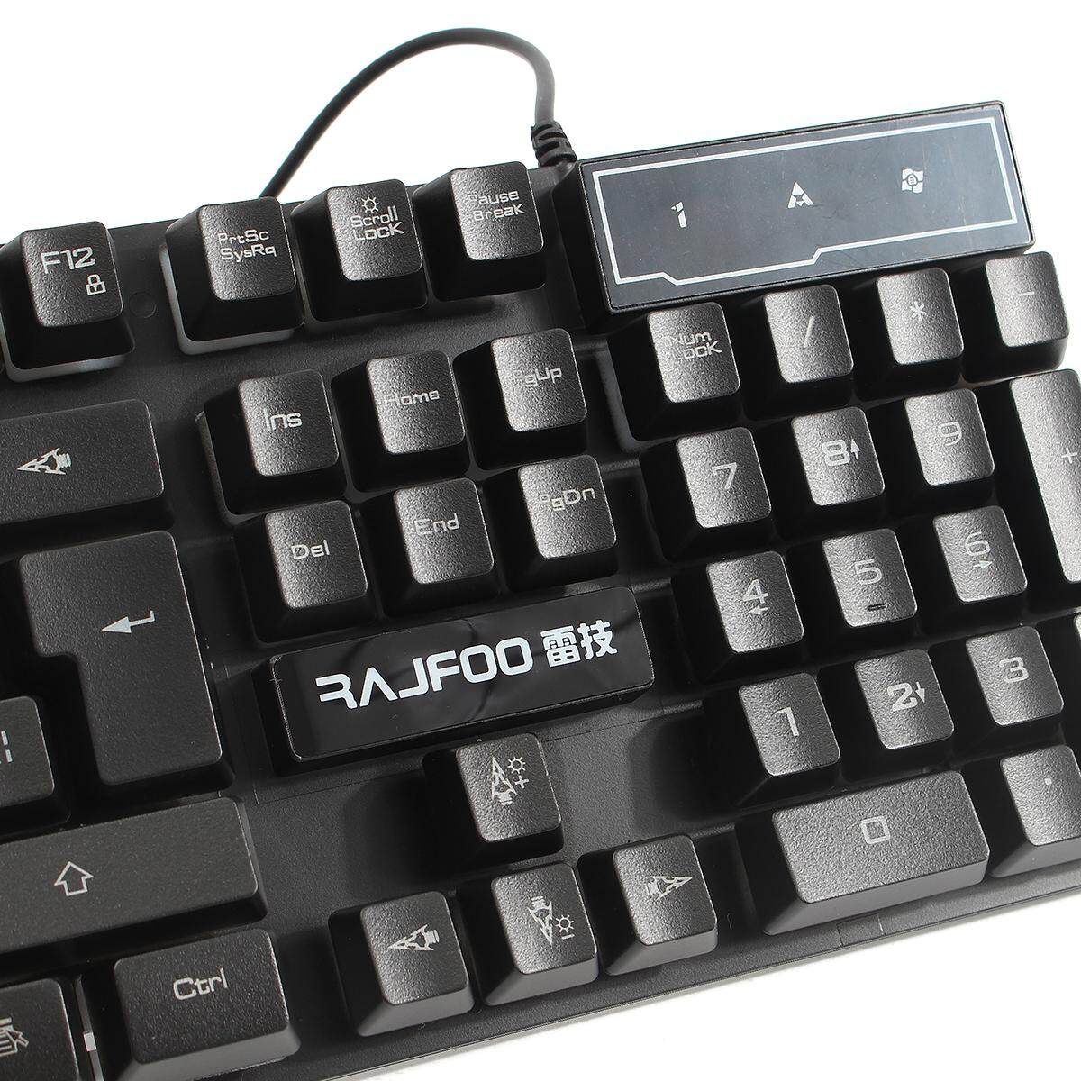Rajfoo 104 Chave Usb Com Fio Pc Teclado Mecânico Gaming Preto - Carrefour