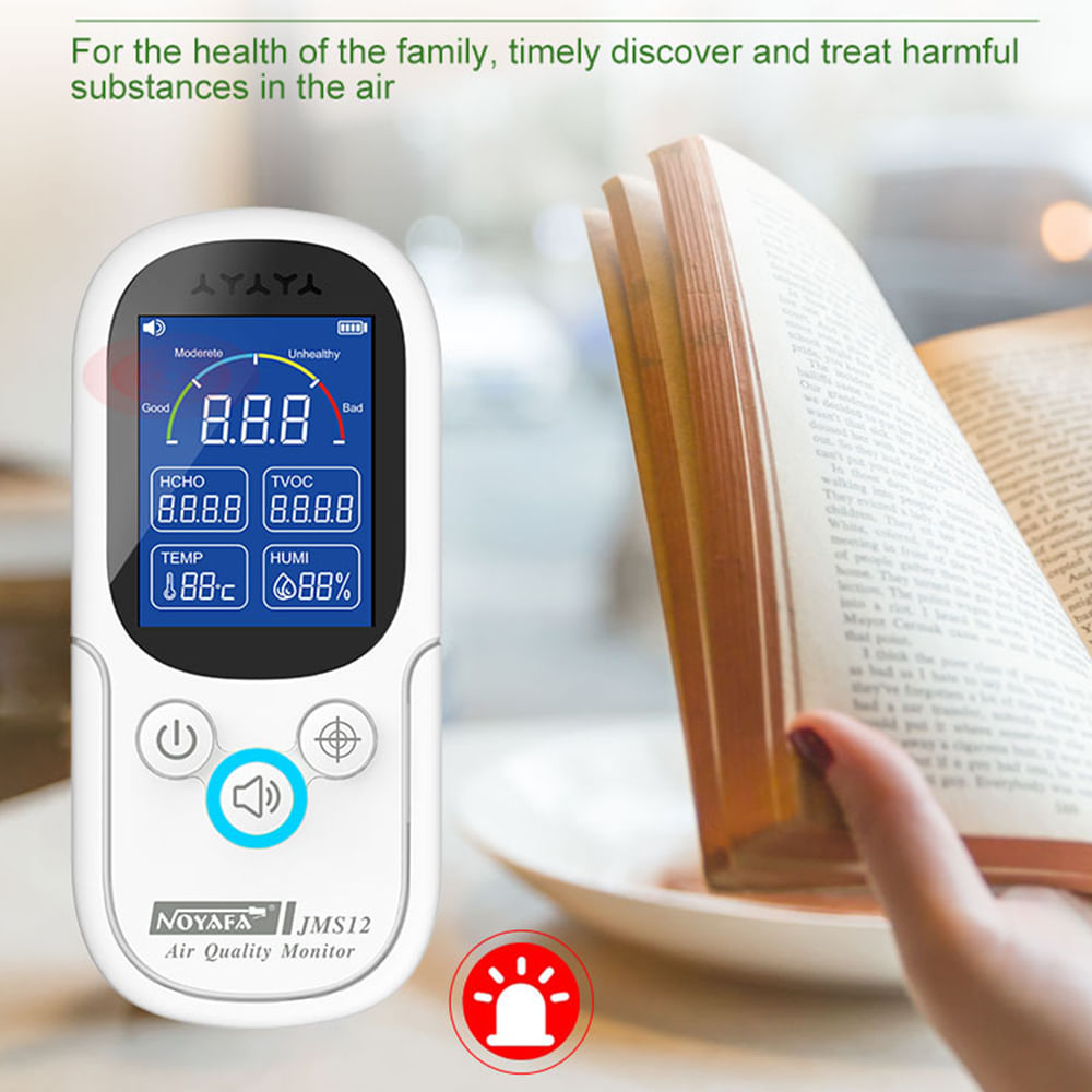 Monitor De Qualidade Do Ar Noyafa Jms12 Co2 Meter Hcho Tvoc