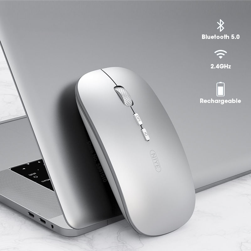 Niye Wireless Bluetooth Mouse Usb Recarregável Dpi Adjustabl