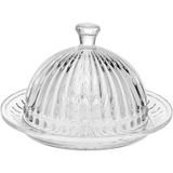 Queijeira De Cristal Com Tampa Empire 20Cm Lyor Transparente