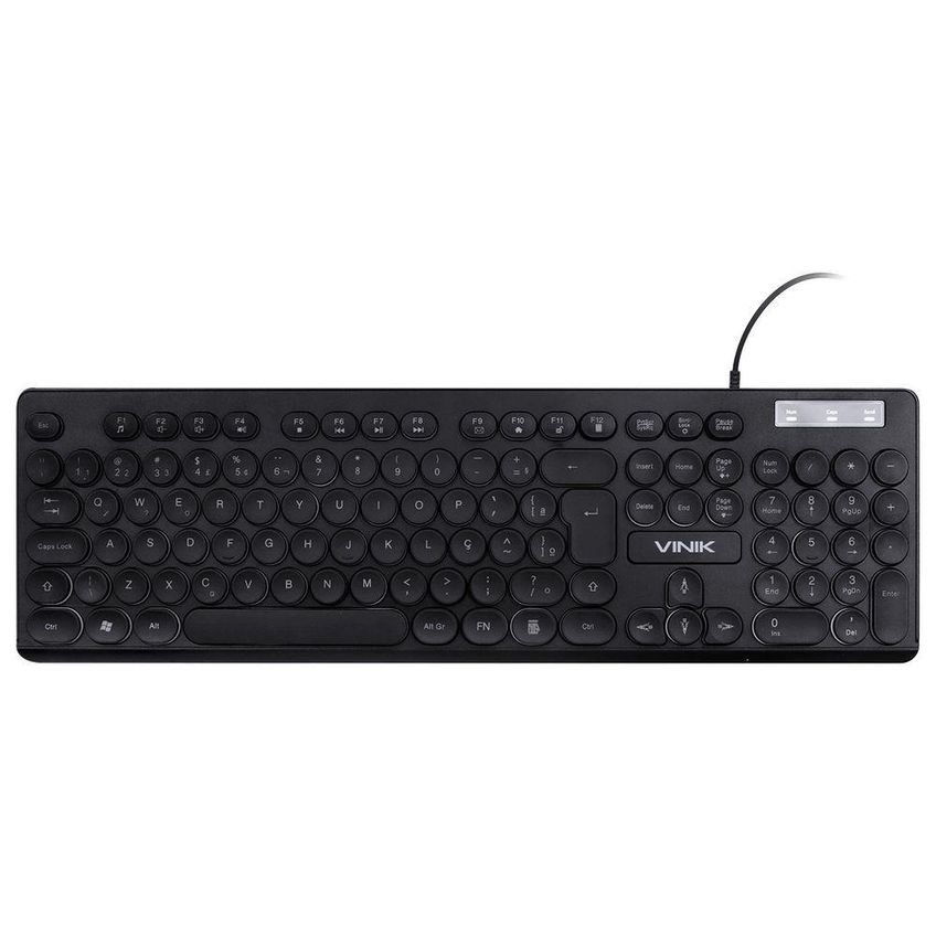 Teclado Chocolate Slim Multimidia Teclas Redondas Led Branco - imagem 4