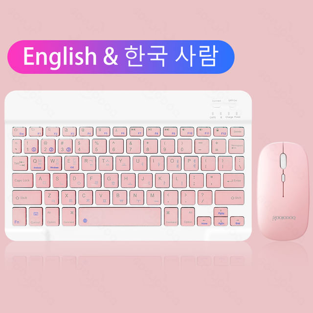 Coreano Wireless Bluetooth Keyboard E Mouse Para Ipad Pro 12
