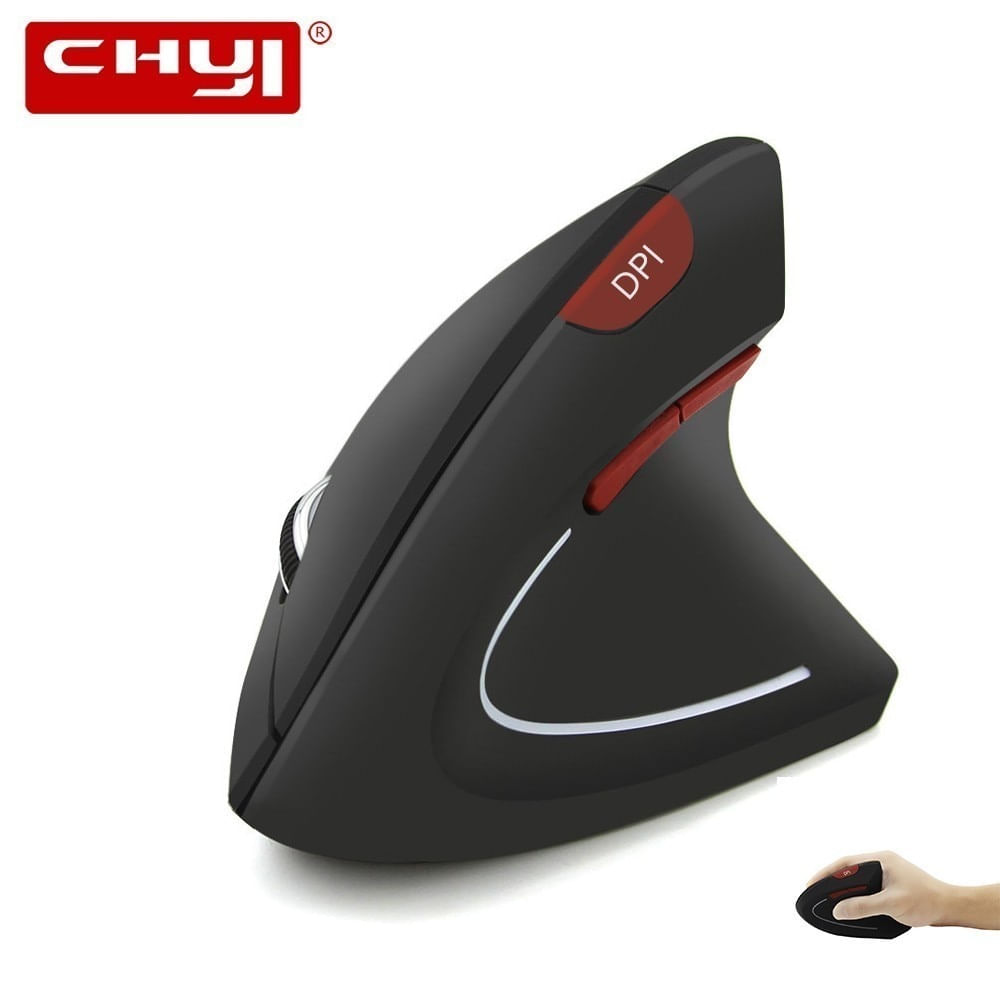 Chyi Vertical Wireless Ergonomic Computer Mouse Vermelho 1600dpi