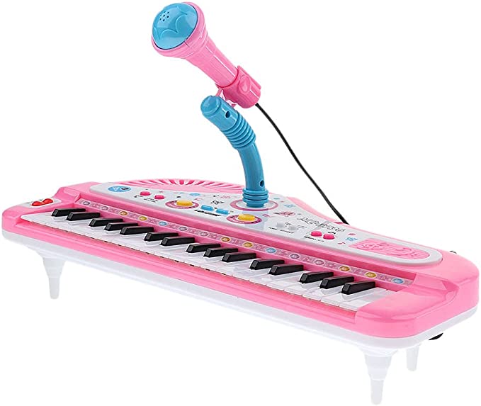 37 Teclas De Teclado De Órgão Eletrônico Com Microfone