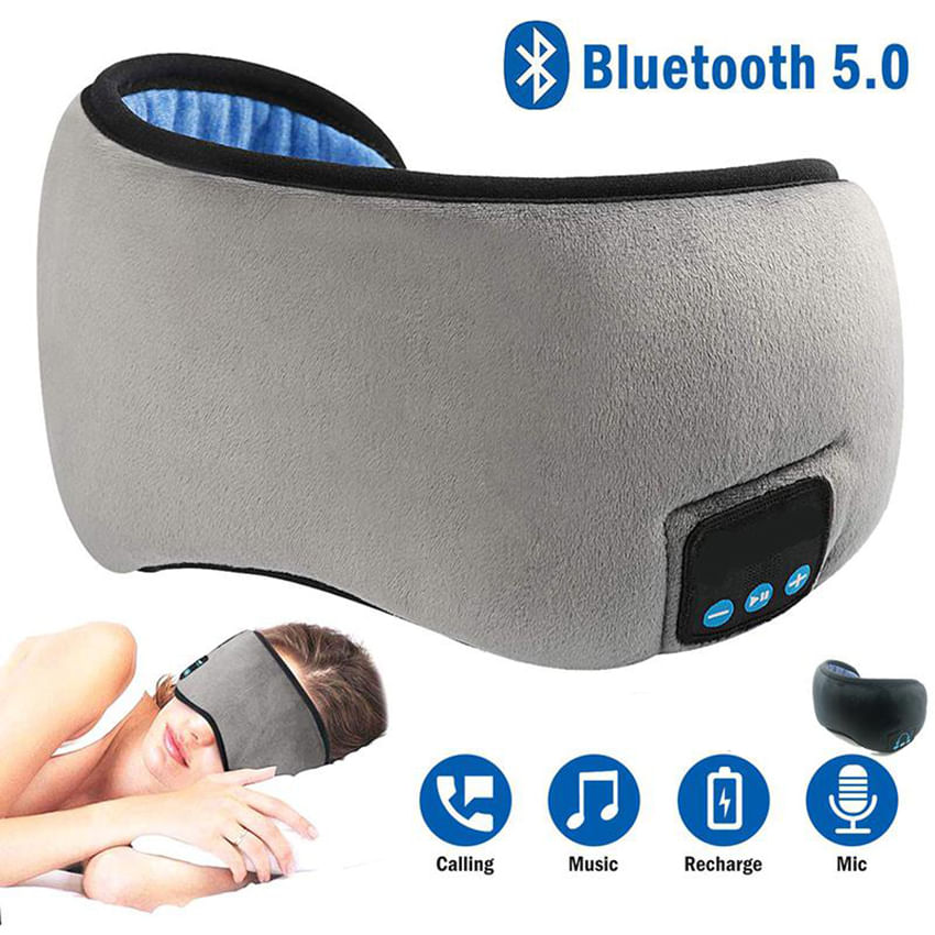 Fones De Ouvido Bluetooth 5.0 Sleeping Eye Mask Com Microfone