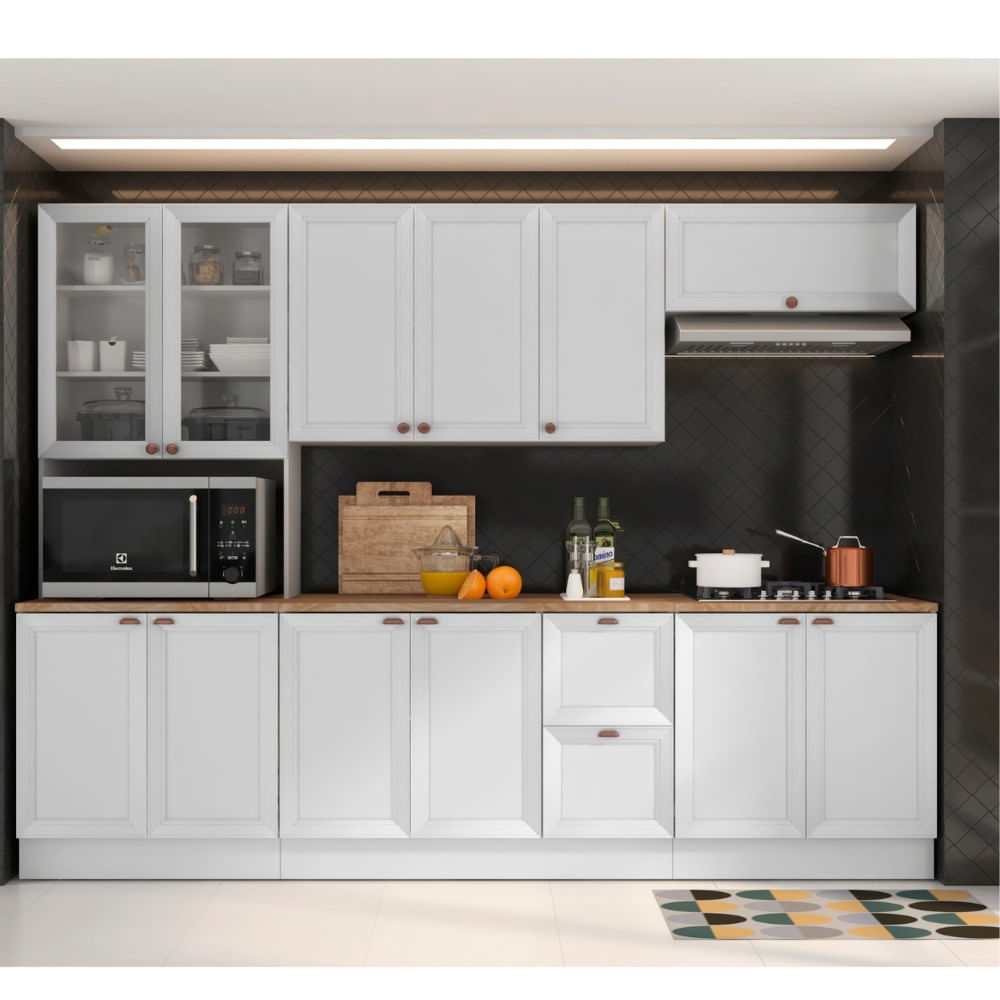 Cozinha Compacta 12 Portas 2 Gavetas Unna Poliman