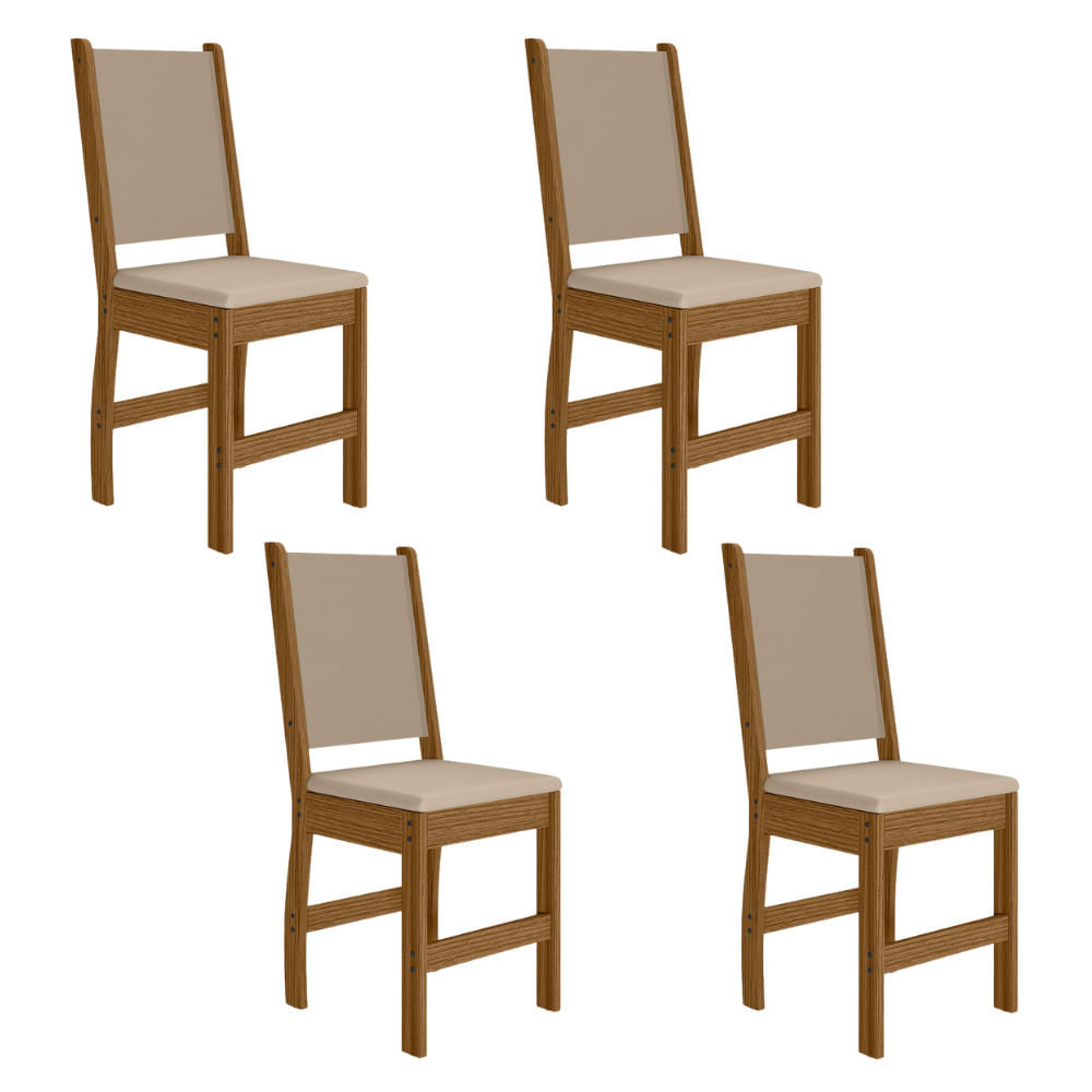 Conjunto 4 Cadeiras Clara Poliman Móveis