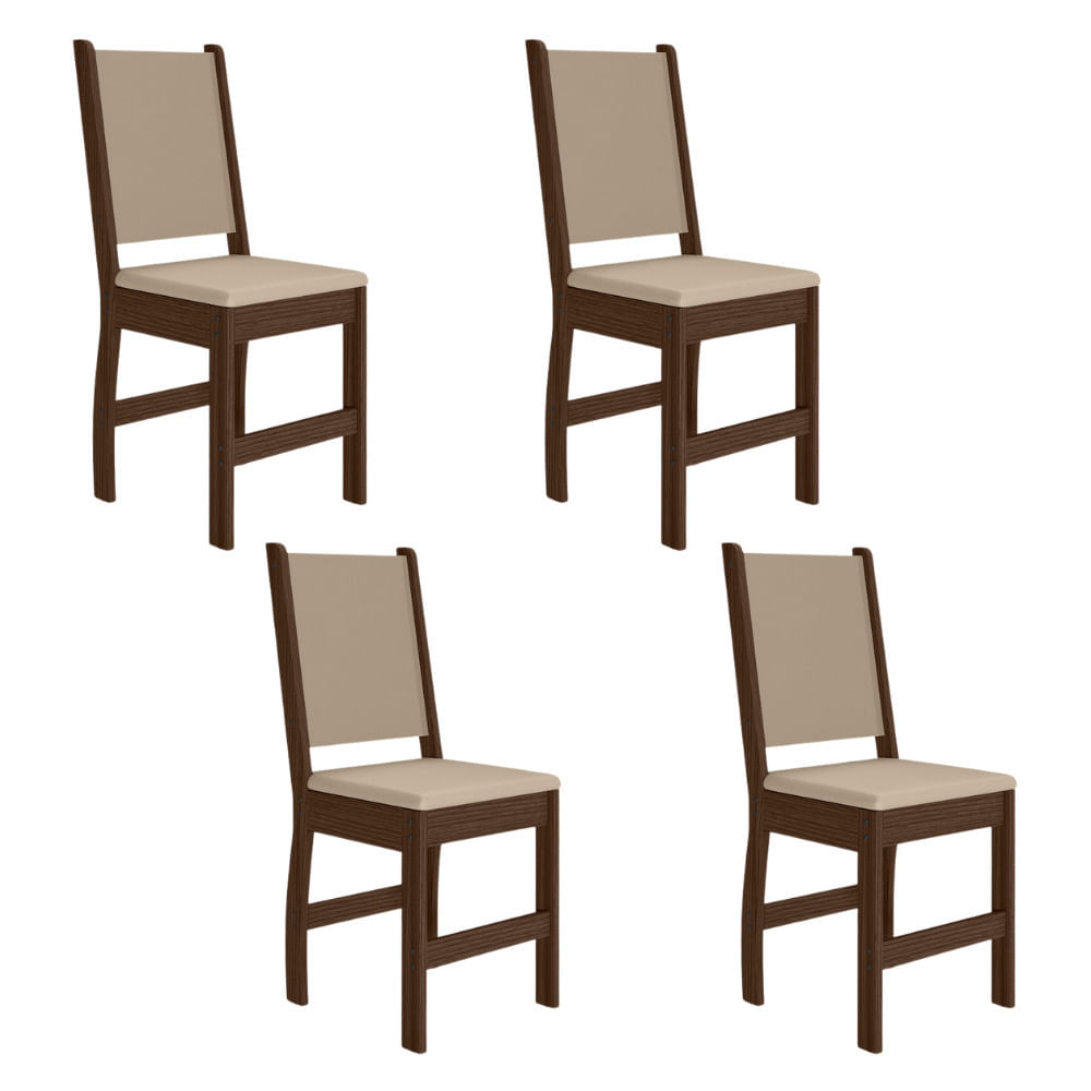 Conjunto 4 Cadeiras Clara Poliman Móveis