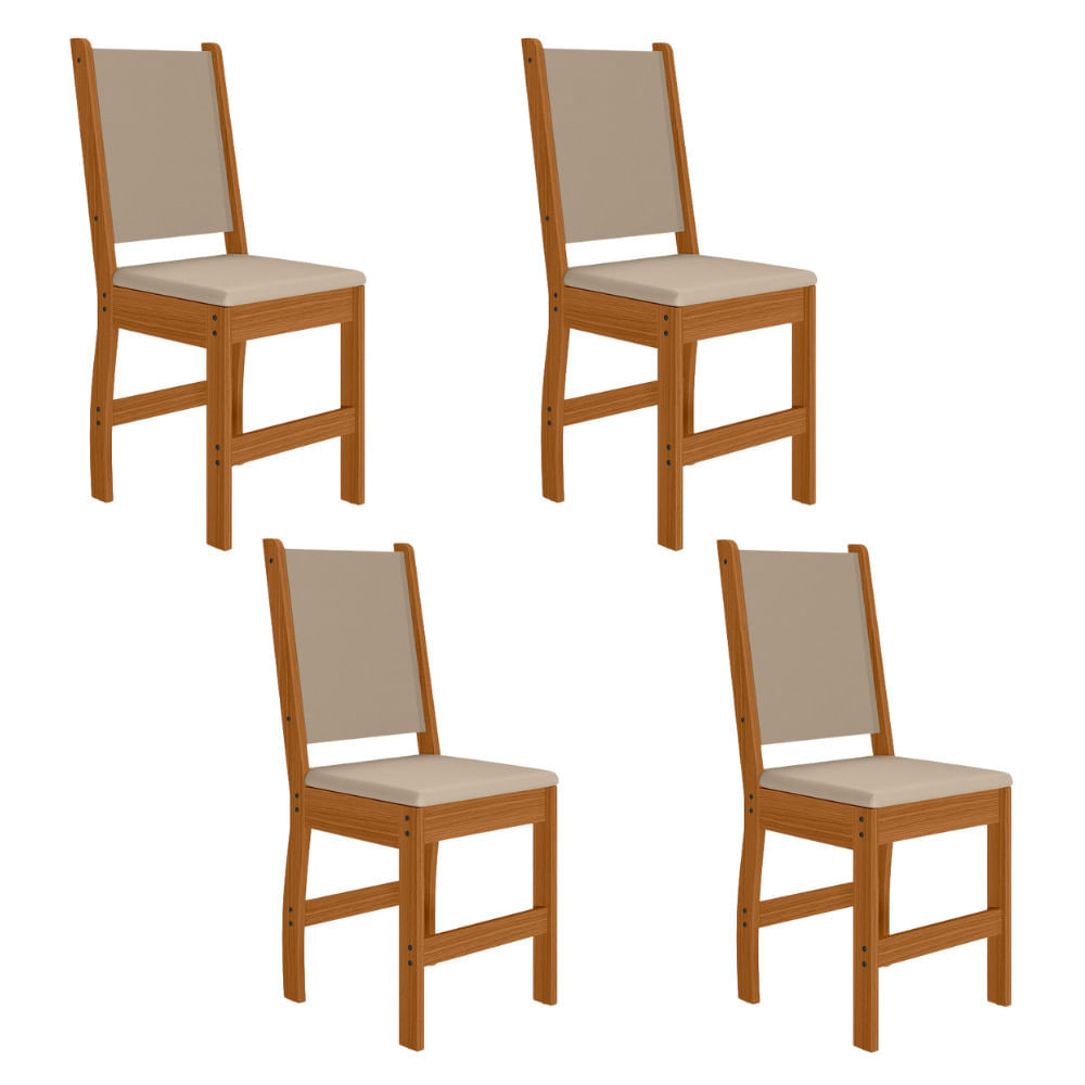 Conjunto 4 Cadeiras Clara Poliman Móveis