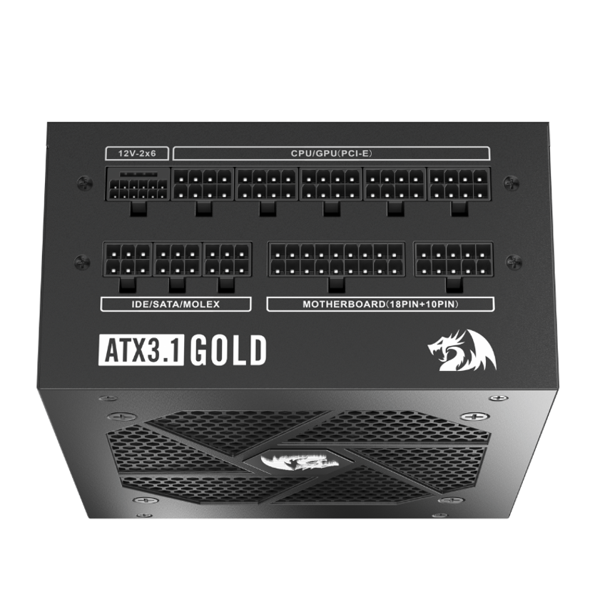 Fonte Gamer Redragon 850w Rgps Full Modular 80 Plus Gold Atx 3.1 Pcie 5.1 12v-2x6 - Gc-ps010 V2 - imagem 3