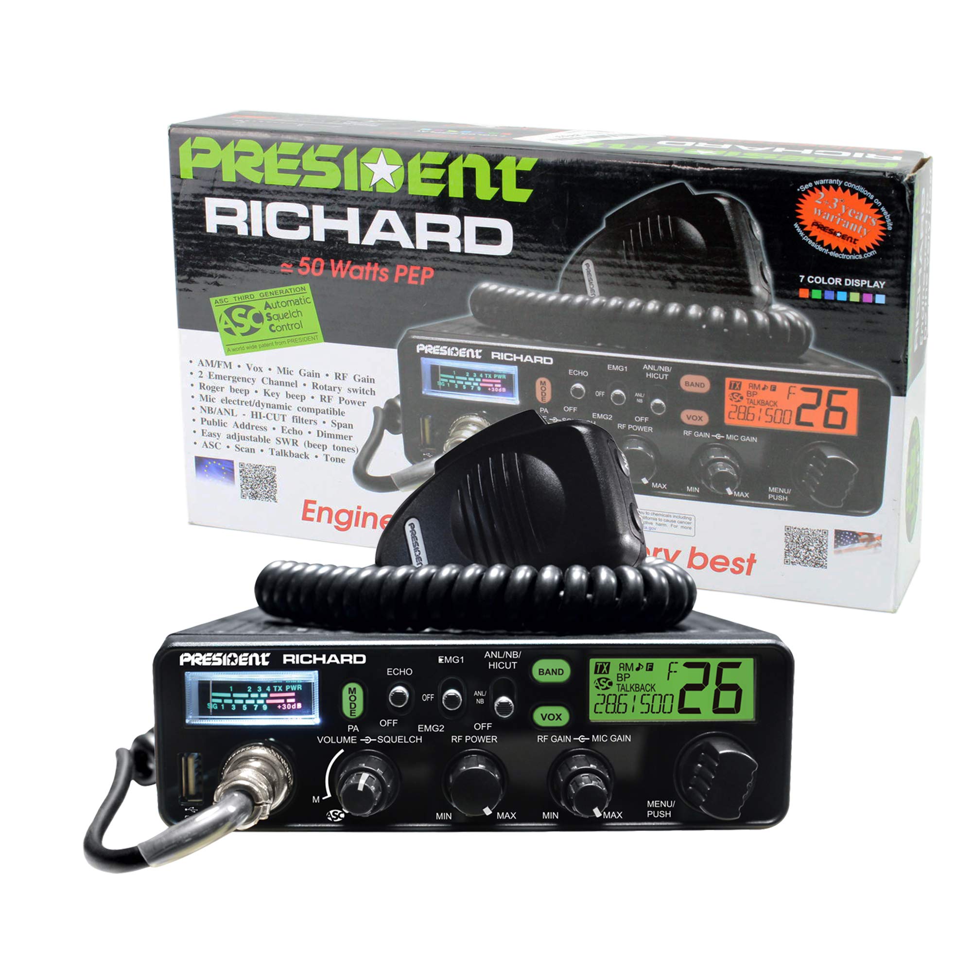 Rádio Amador President Richard 10m, Transceptor Pep De 50w