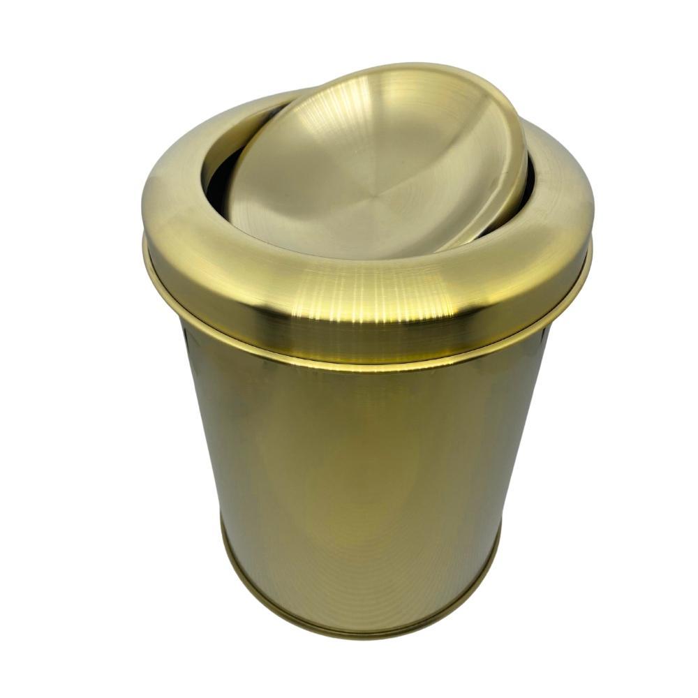 Lixeira Dourada 5l Basculante Novo Design Fineza - Carrefour