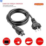 Cabo De Força Tripolar Fonte De Notebook 2p+t 0,75mm2 1.80m