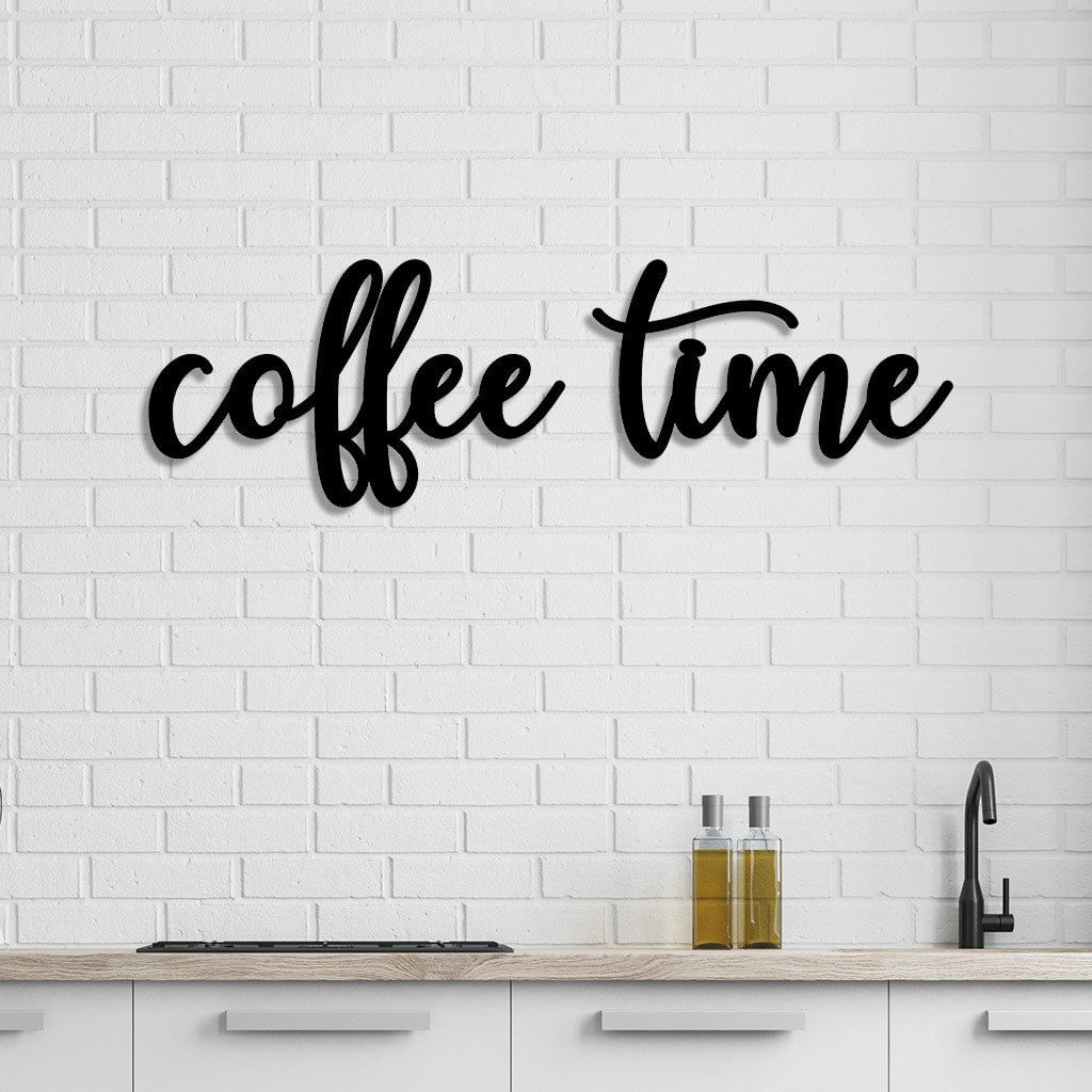 Letreiro de Parede em MDF Coffee Time