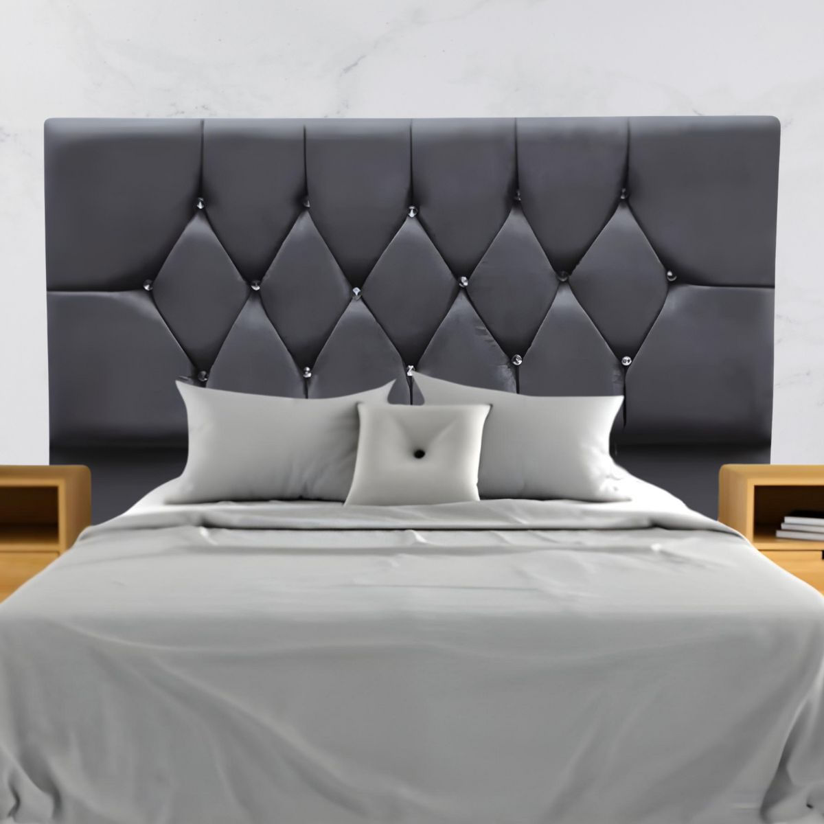 Cabeceira Para Cama Casal 140 Cm Dante Com Frame Suede