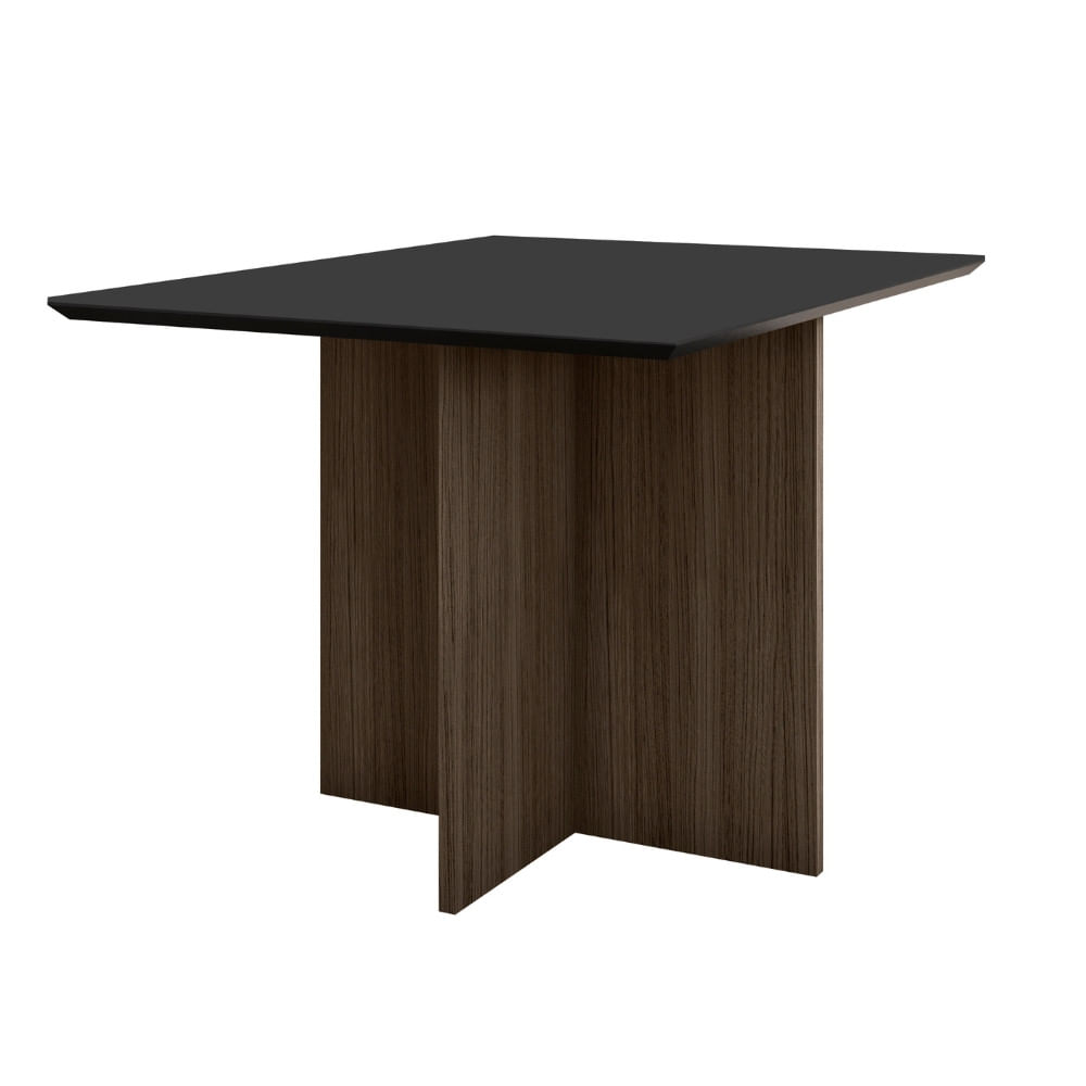 Mesa De Jantar Retangular Tampo Chanfrado Sem Vidro 120cm Helô Poliman Móveis