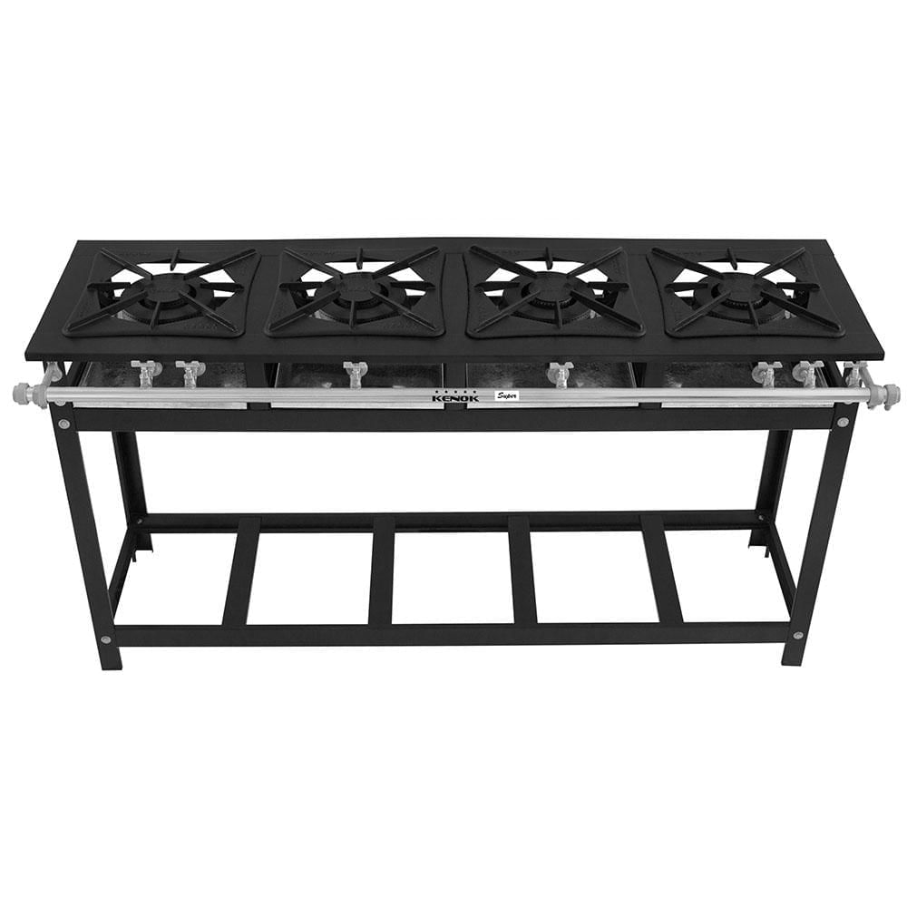 Fogão 4 Bocas Kenok Super Preto - Fbsu4b.137