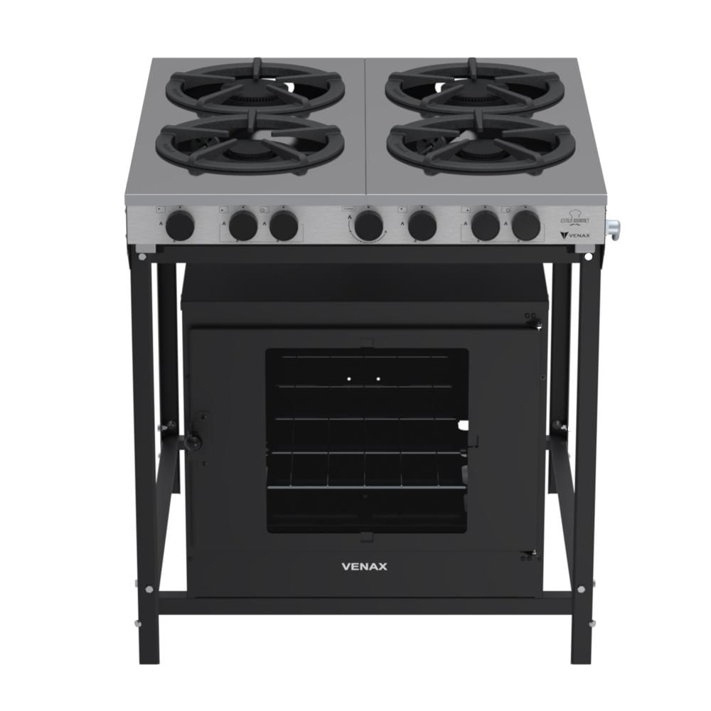 Fogão 4 Bocas Venax Estilo Gourmet Cinza - Ffi 430-2