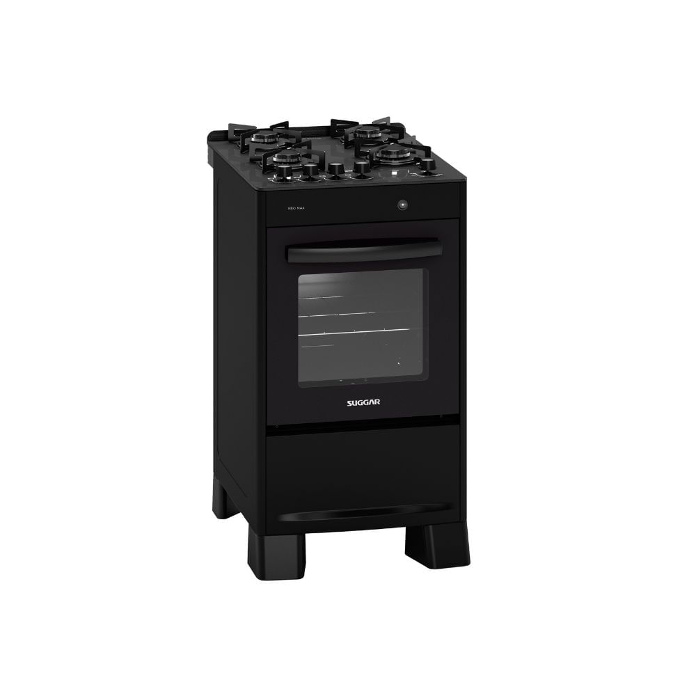 Fogão Suggar Neo Max 4 Bocas Preto Fgv403pt Bivolt