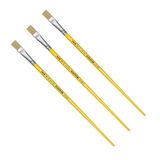 Kit 3 Pincel Chato Longo Cerda Natural 815-12 Nº12 Tigre