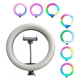 Ring Light Led Rgb Colorido 20 Centimetros+mini Tripe