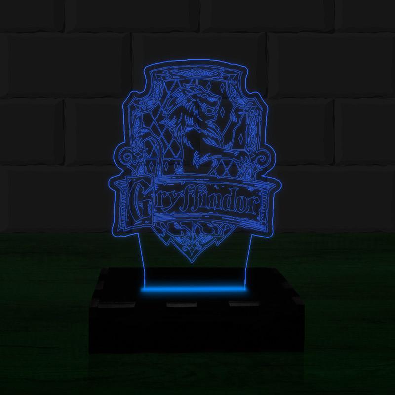 Luminária Led 3D Harry Potter Abajur 5 - Azul