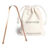 Raspador De Lingua Cobre Saquinho Algodao Ayurveda Desenho E