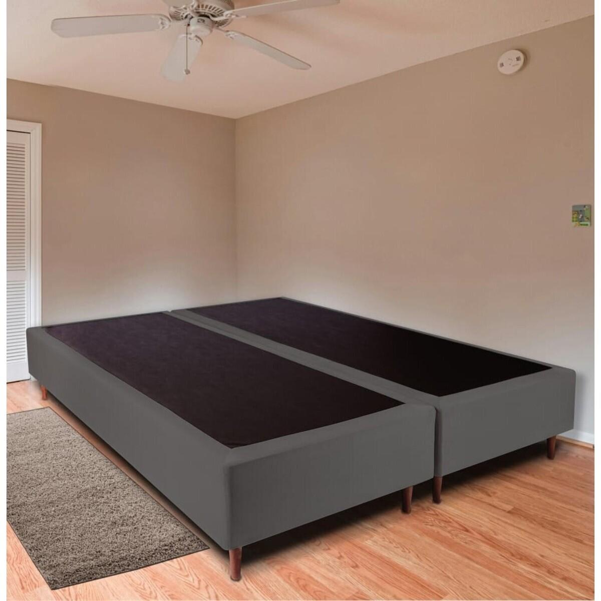 Base Box Bipartido Queen 158x198x38cm Luana Multimóveis Cr35379 Cinza