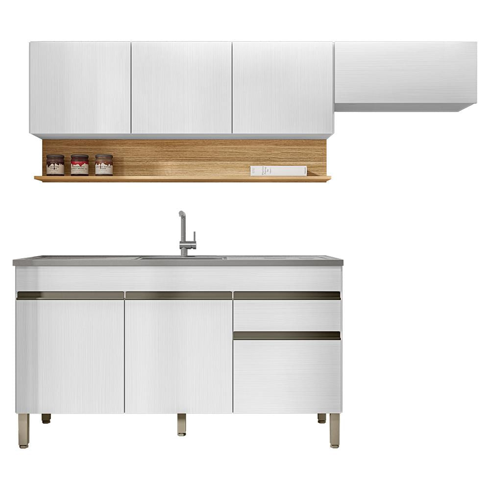 Cozinha Modulada 3 Pecas Com Balcao Pia Line Supremo Cp Freijo Ktp