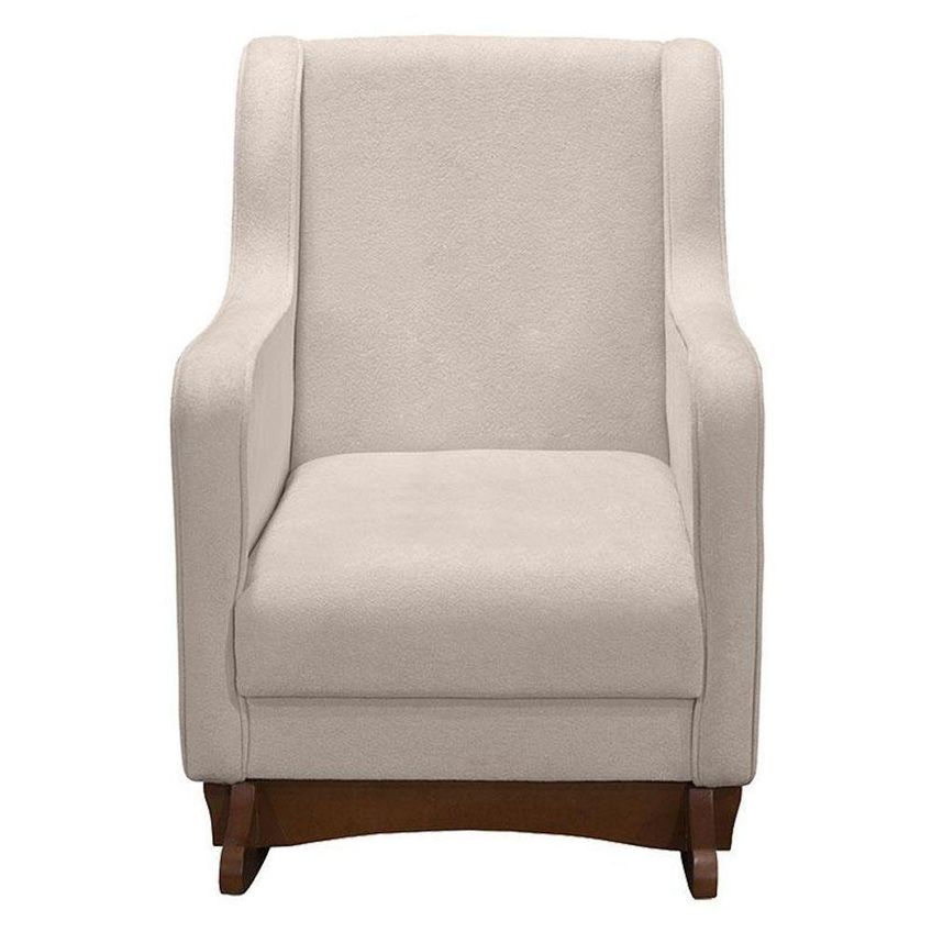 Poltrona Amamentação Aquila Plus Com Puff Boucle Off White - Fratello - imagem 2