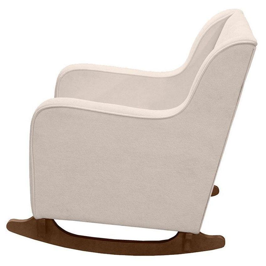 Poltrona Amamentação Aquila Plus Com Puff Boucle Off White - Fratello - imagem 3