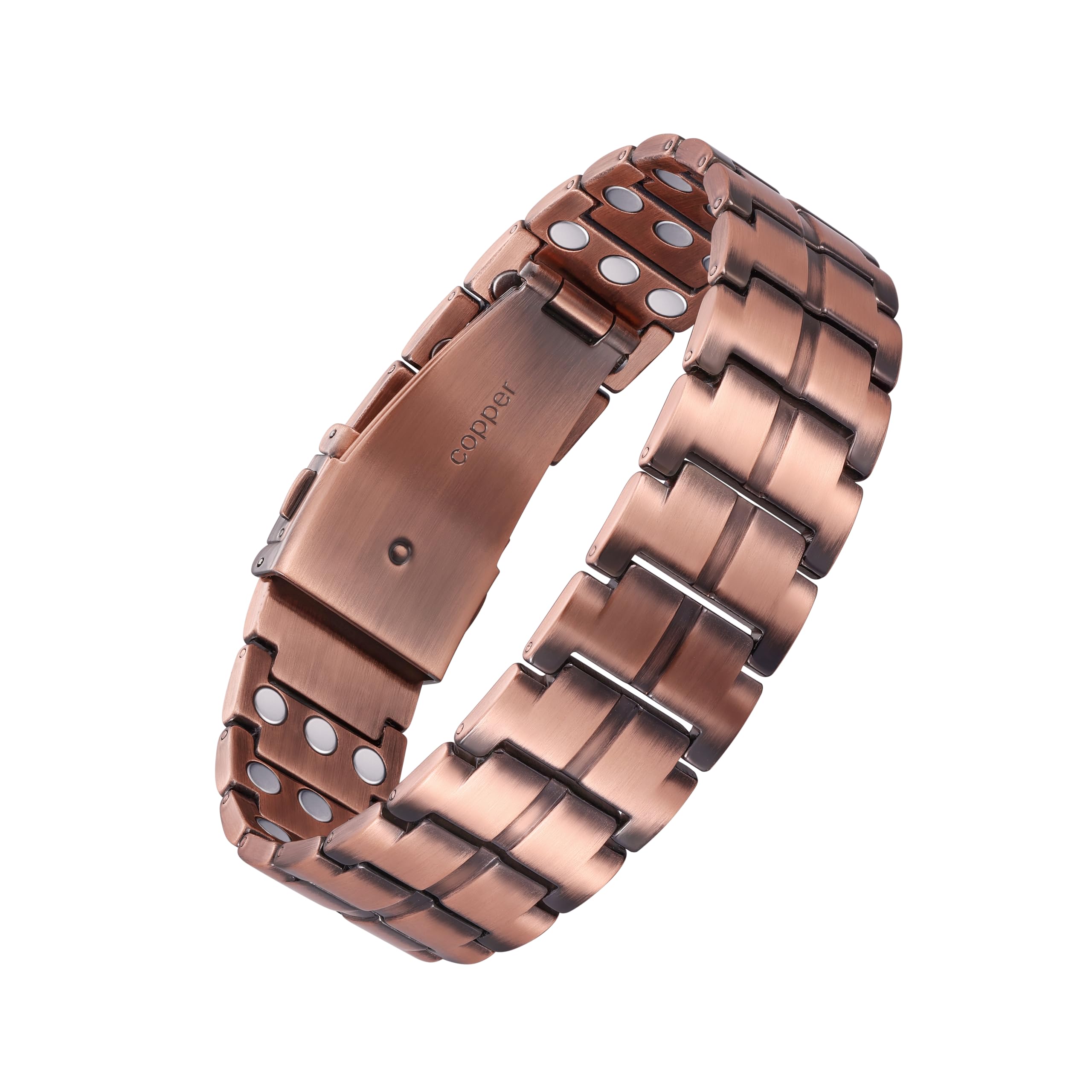 Pulseira Magnética Jecanori 3x Strength Copper Para Homens