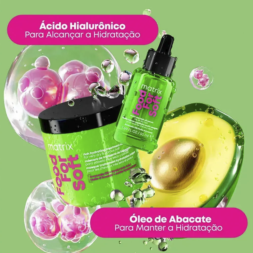 Kit Matrix Food For Soft Shampoo 300ml + Máscara 500ml + Óleo