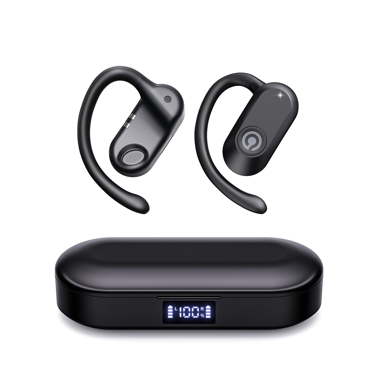Fones De Ouvido Open Ear Cxk Bluetooth 5.4 True Wireless Black