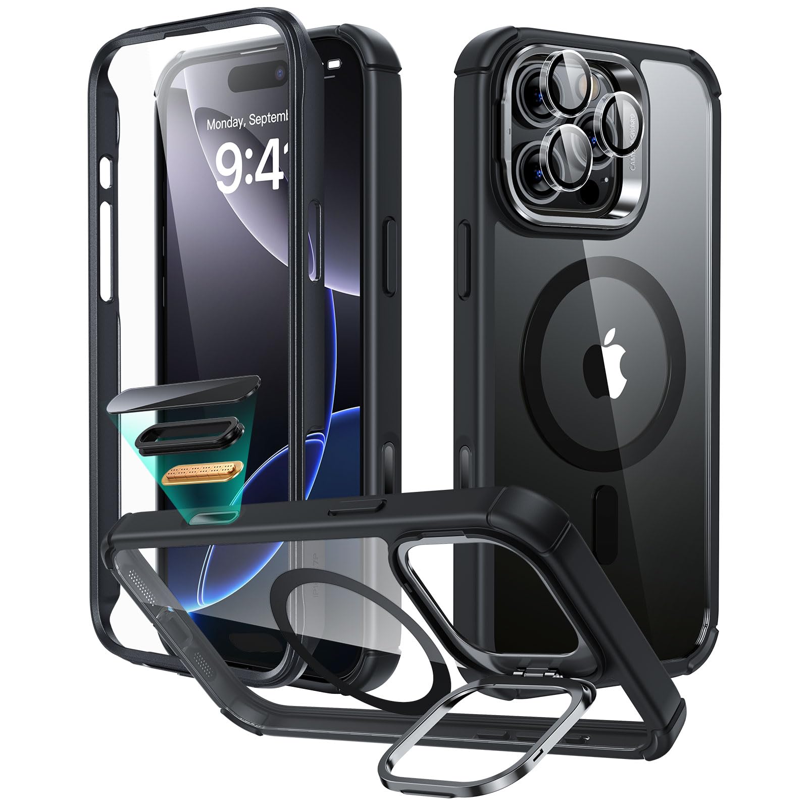 Capa Esr Para Iphone 16 Pro Max Com Suporte E Controle De Câmera Preta